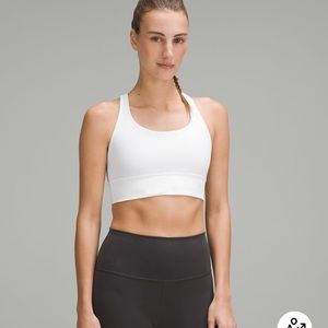 Great Condition | White Lululemon long line energy bra, size 4.